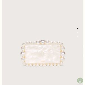 Cult Gaia Pearl Embellished Clutch